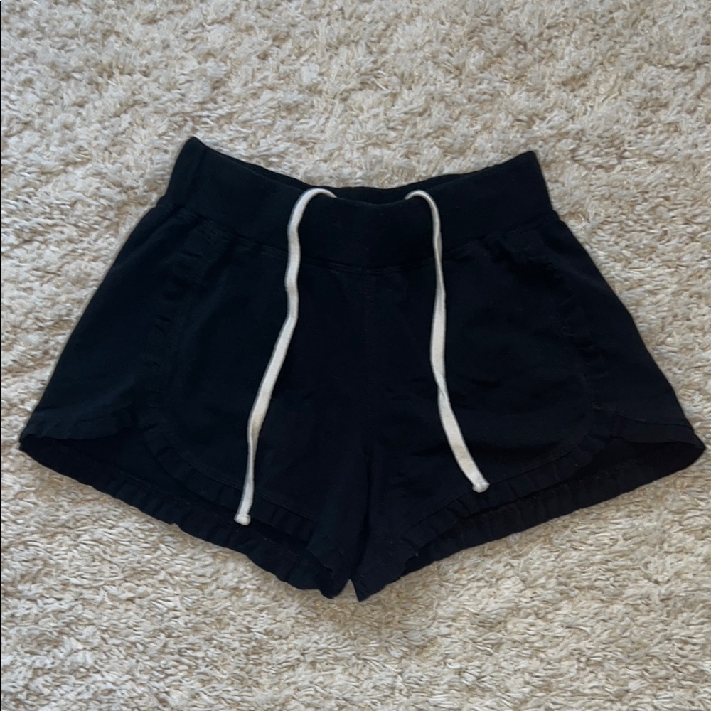 Women's Black Drawstring Shorts
